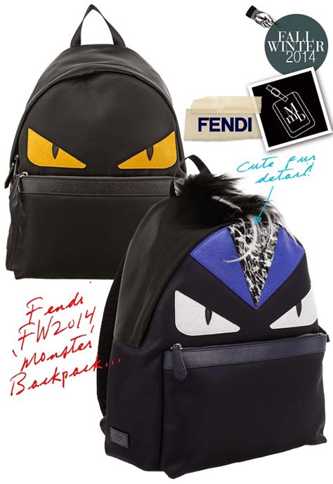 fendi backpack bag bugs eyes black|fendi bag bugs review.